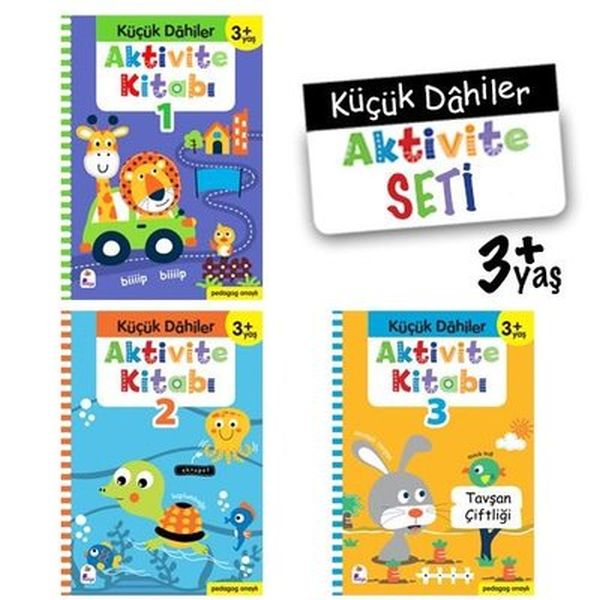Küçük Dahiler Aktivite Seti 3+ Yaş - 3 Kitap Takım-zoom-