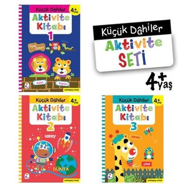 Küçük Dahiler Aktivite Seti 4+ Yaş - 3 Kitap Takım-zoom-