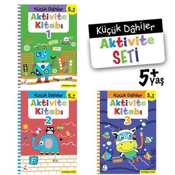 Küçük Dahiler Aktivite Seti 5+ Yaş - 3 Kitap Takım-zoom-