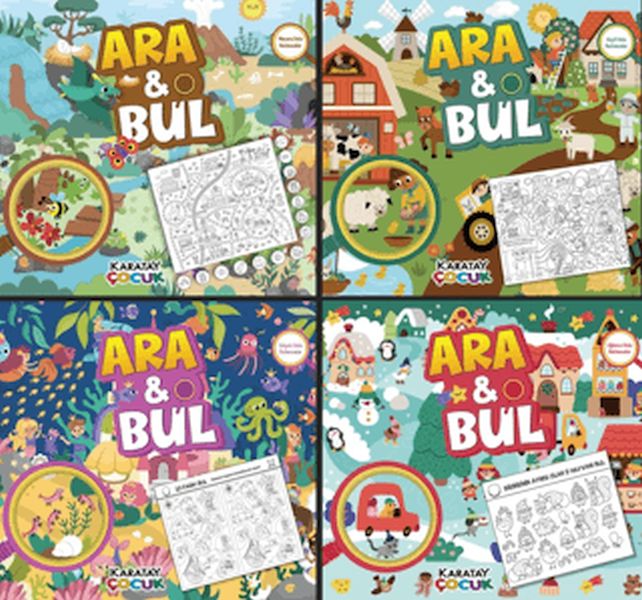 Ara ve Bul / Gizli Resimleri Bul-4'lü Seri (Macera-Keşif-Sürpriz-Eğlence Dolu Bulmacalar)-zoom-