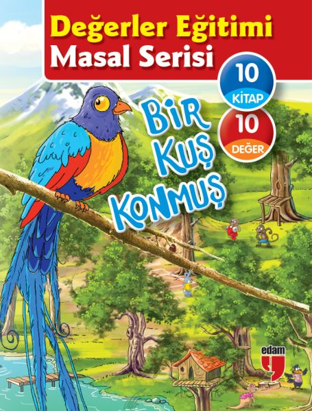 Değerler Eğitimi Masal Serisi - Bir Kuş Konmuş (10 Kitaplık Set)-zoom-