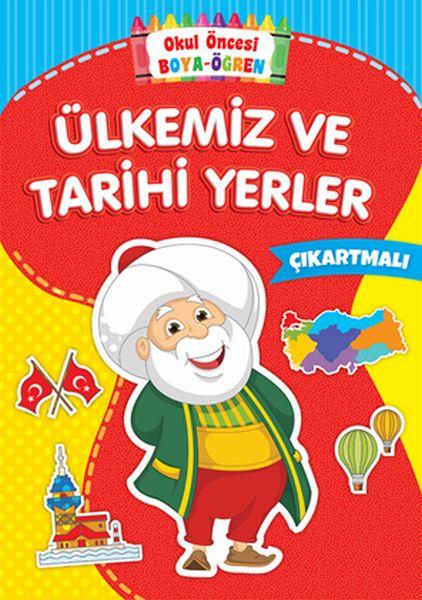 Okul Öncesi Boya-Öğren - Ülkemiz ve Tarihi Yerler - Çıkartmalı-zoom-