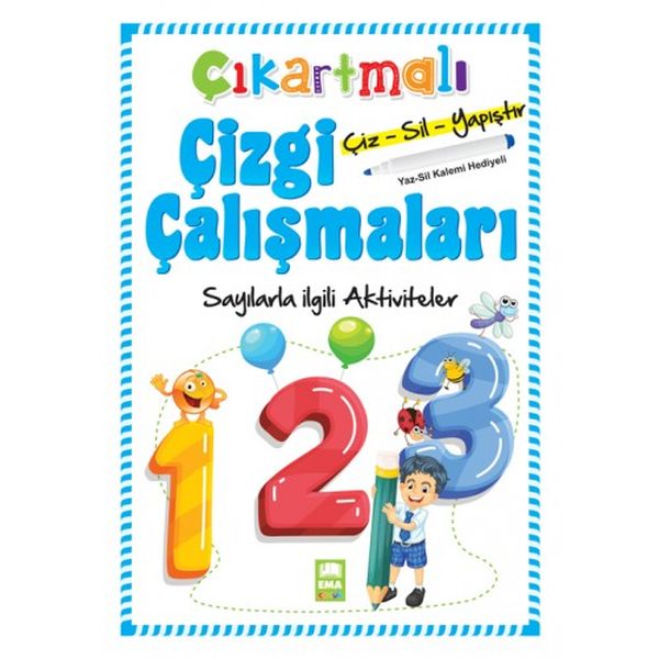Çıkartmalı Çizgi Çalışmaları Sayılarla İlgili Aktiviteler-zoom-