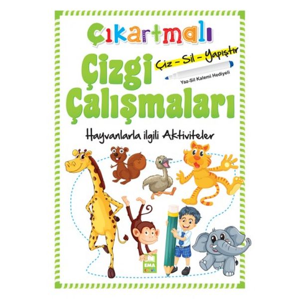 Çıkartmalı Çizgi Çalışmaları Hayvanlarla İlgili Aktiviteler-zoom-