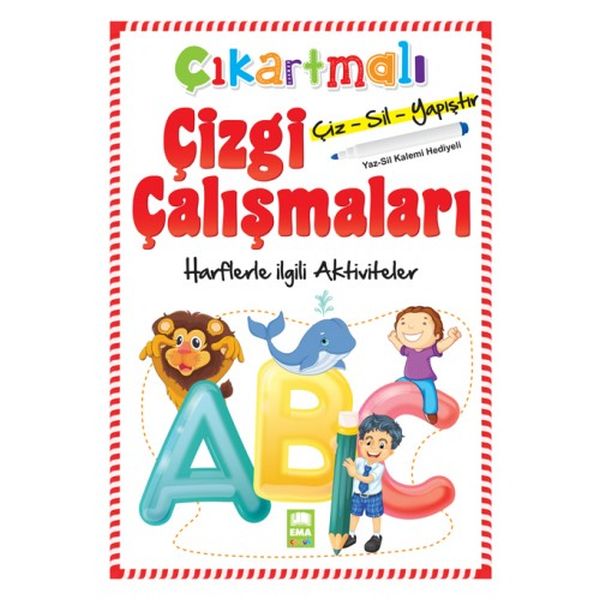 Çıkartmalı Çizgi Çalışmaları Harflerle İlgili Aktiviteler-zoom-