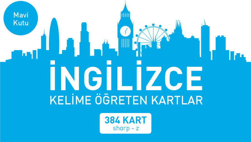 İngilizce Kelime Öğreten Kartlar Mavi Kutu (Sharp-z)-zoom-