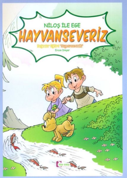 Niloş İle Ege - Hayvan Severiz 35*50 Kuşe Kağıt - Renkli Hikaye-zoom-