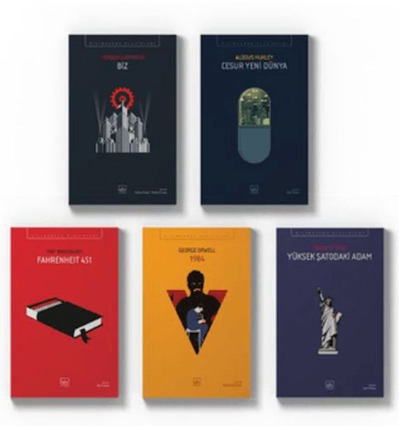Distopya Seti (Fahrenheit 451, Cesur Yeni Dünya, Yüksek Şatodaki Adam, 1984, Biz)-zoom-