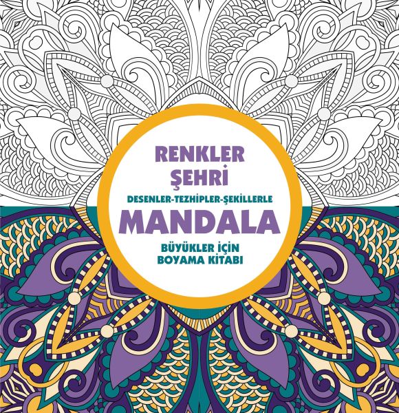 Renkler Şehri - Mandala (Büyükler İçin Boyama)-zoom-