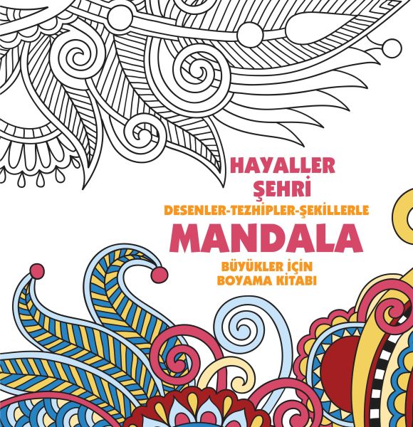 Hayaller Şehri - Mandala (Büyükler İçin Boyama)-zoom-