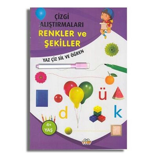 Çizgi Alıştırmaları Renkler ve Şekiller-zoom-