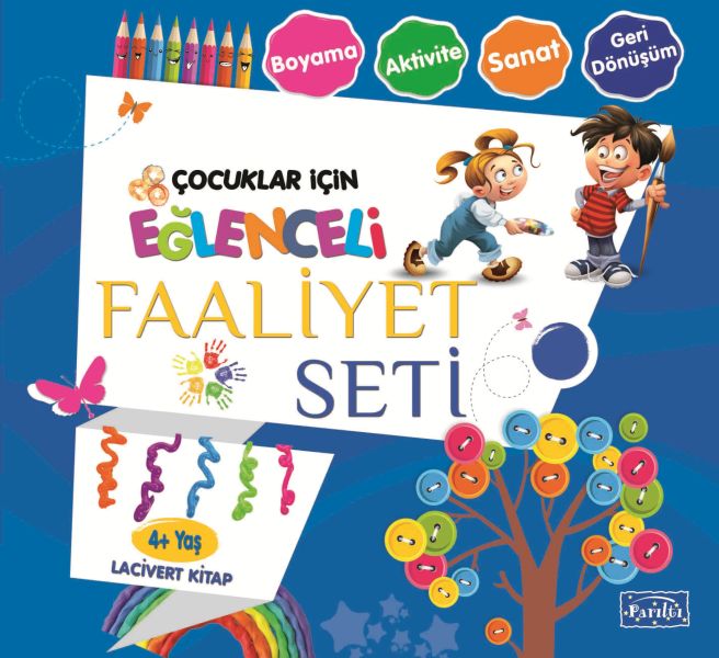 Eğlenceli Faaliyet Seti - Lacivert Kitap - 4+ Yaş-zoom-