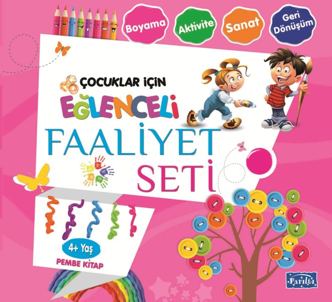 Eğlenceli Faaliyet Seti - Pembe Kitap - 4+ Yaş-zoom-
