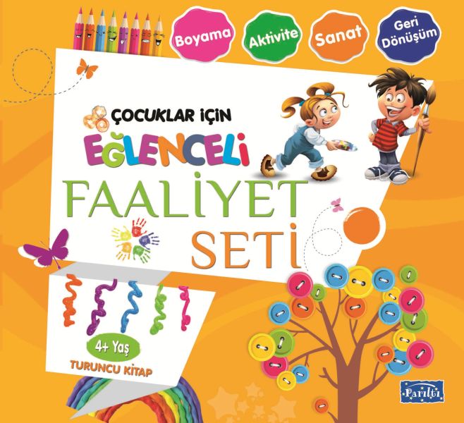 Eğlenceli Faaliyet Seti - Turuncu Kitap - 4+ Yaş-zoom-
