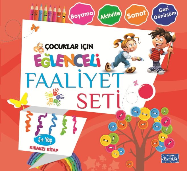 Eğlenceli Faaliyet Seti - Kırmızı Kitap - 5+ Yaş-zoom-