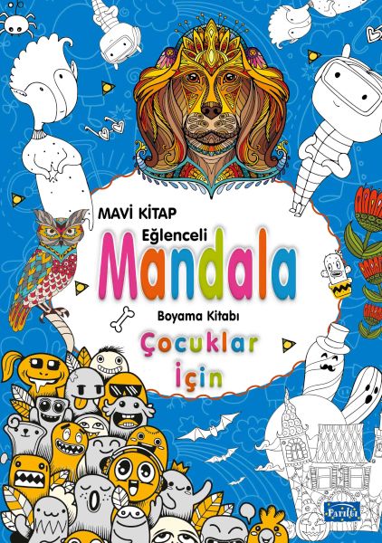 Çocuklar İçin Mandala Mavi-zoom-