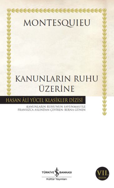 Kanunların Ruhu Üzerine - Hasan Ali Yücel Klasikleri-zoom-
