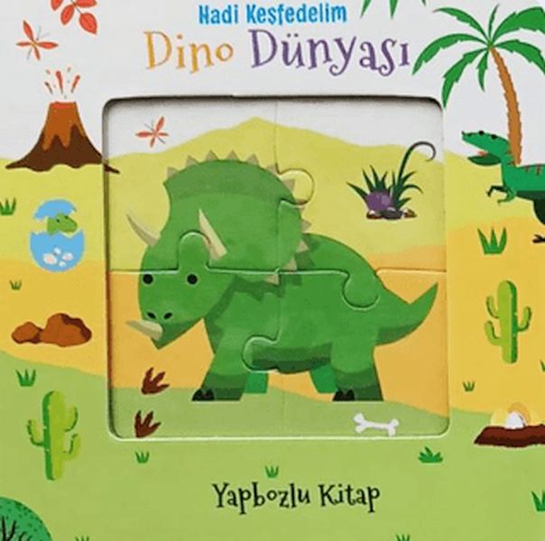 Hadi Keşfedelim - Dino Dünyası Yapbozlu Karton Kitap-zoom-