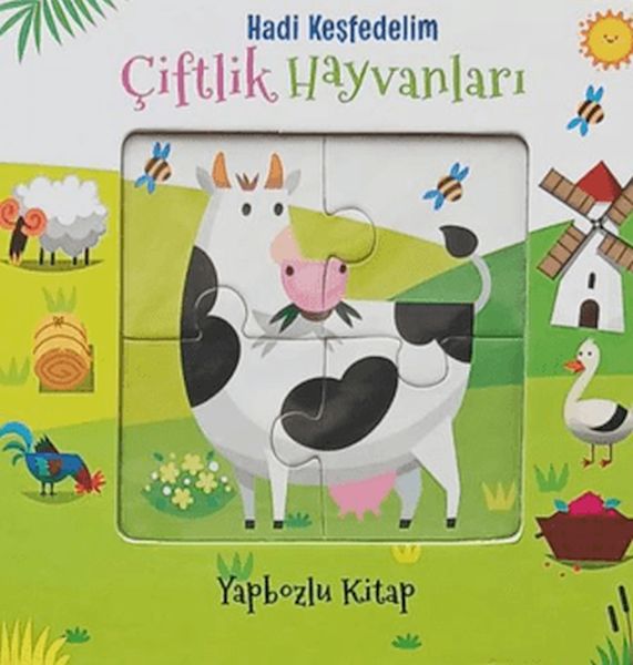 Hadi Keşfedelim - Çiftlik Hayvanları Yapbozlu Karton Kitap-zoom-