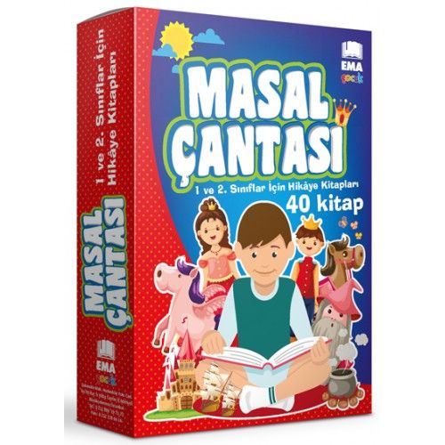 Masal Çantası 1. ve 2. Sınıflar İçin Hikaye Kitapları (40 Kitap Takım)-zoom-