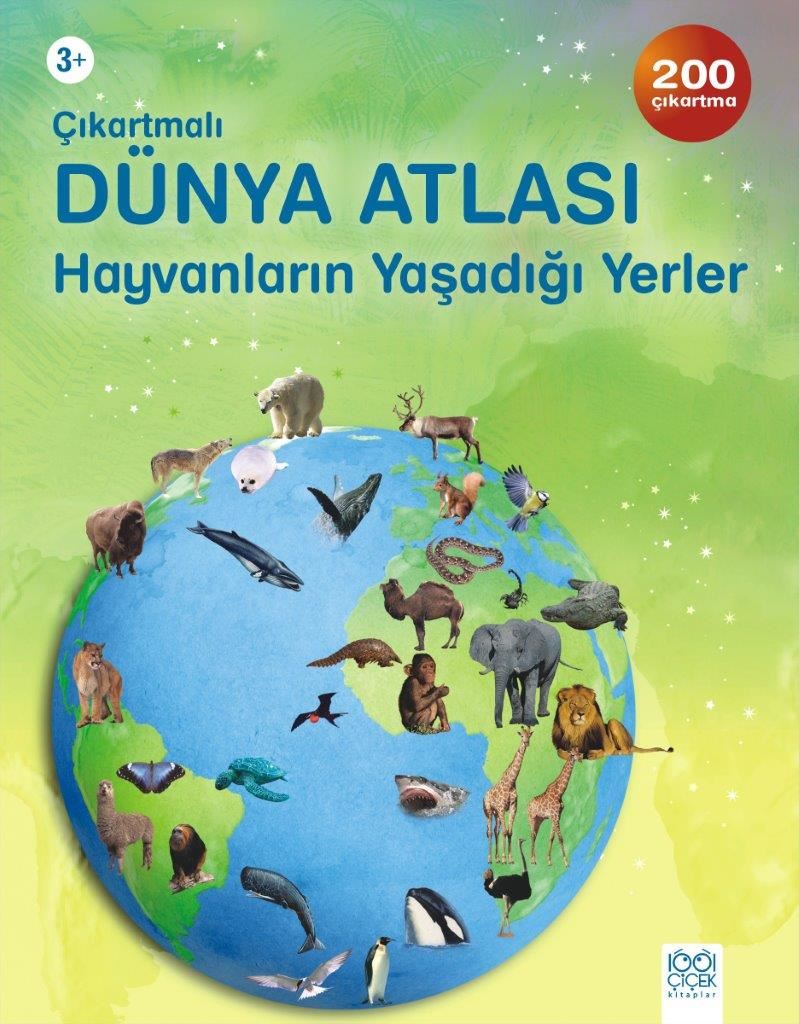 Çıkartmalı Dünya Atlası / Hayvanların Yaşadığı Yerler-zoom-
