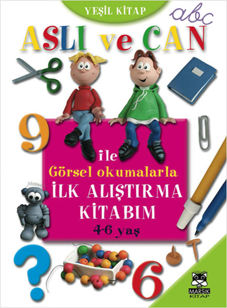 Aslı ve Can ile Görsel Okumalarla İlk Alıştırma Kitabım (Yeşil Kitap)-zoom-