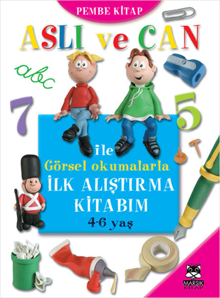 Aslı ve Can ile Görsel Okumalarla İlk Alıştırma Kitabım (Pembe Kitap)-zoom-