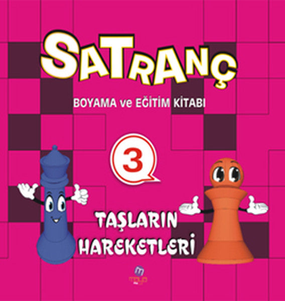 Satranç Boyama ve Eğitim Kitabı -3 / Taşların Hareketleri-zoom-