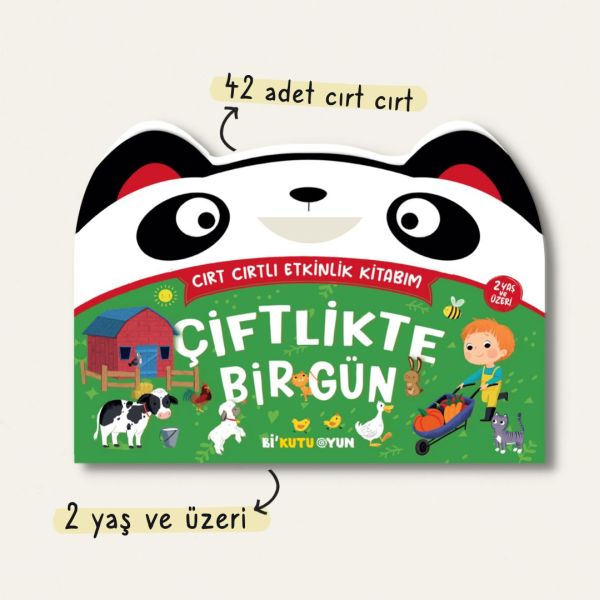 Cırt Cırtlı Etkinlik Kitabım - Çiftlikte Bir Gün (2+ Yaş)-zoom-