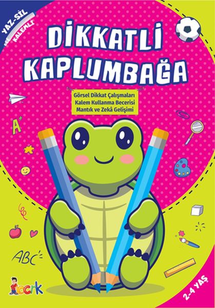Dikkatli Kaplumbağa - Yaz-Sil-Kalemli-zoom-