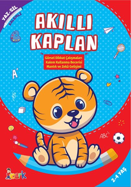 Akıllı Kaplan - Yaz-Sil-Kalemli-zoom-
