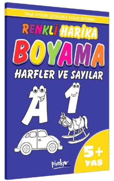 Renkli Harika Boyama Harfler ve Sayılar (5+Yaş)-zoom-