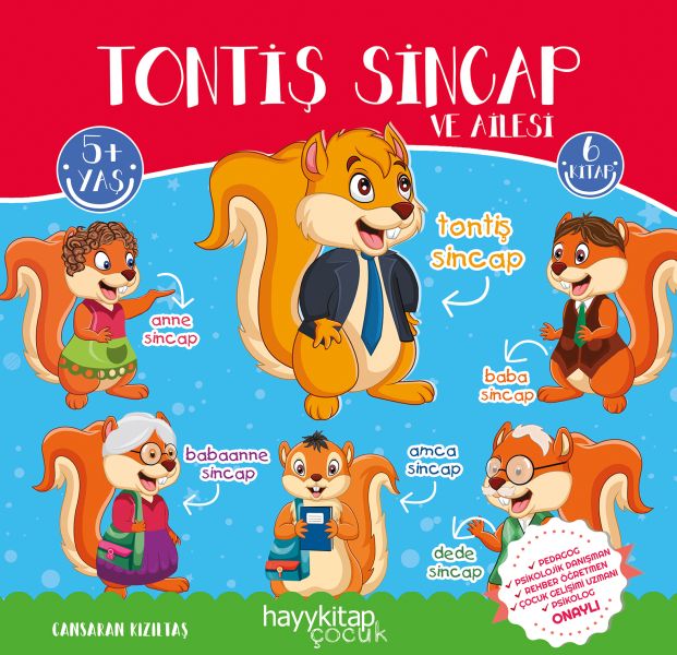 Tontiş Sincap ve Ailesi 6’lı Öykü Seti-zoom-