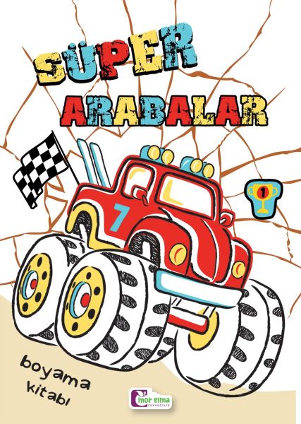 Süper Arabalar Boyama Kitabı-zoom-