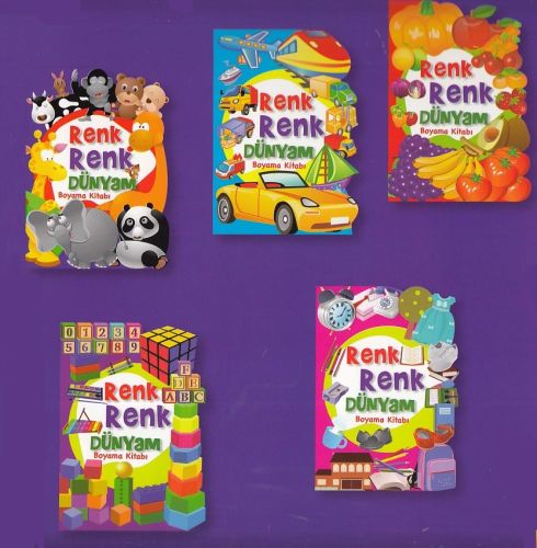 Renk Renk Dünyam Boyama Kitabı (5 Kitap)-zoom-