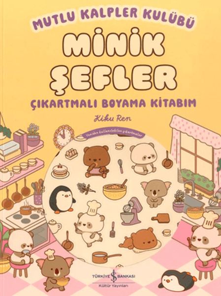 Mutlu Kalpler Kulübü - Minik Şefler - Çıkartmalı Boyama Kitabım-zoom-