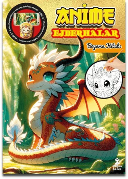 Anime Ejderhalar Boyama Kitabı-zoom-