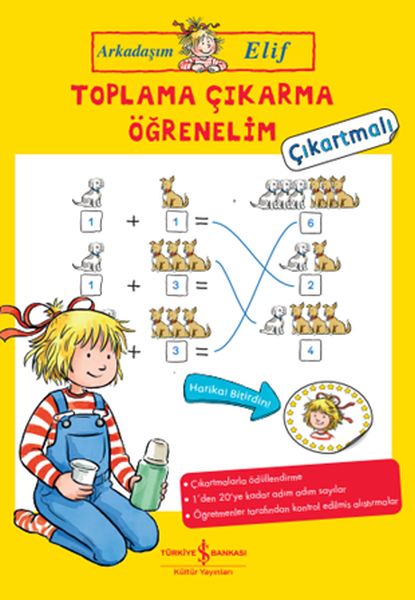 Toplama Çıkarma Öğrenelim - Arkadaşım Elif - Çıkartmalı-zoom-