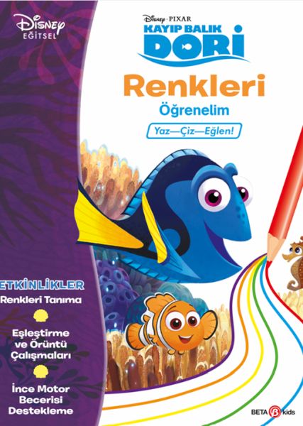 Disney Kayıp Balık Dori Renkleri Öğrenelim Yaz-Çiz-Eğlen!-zoom-