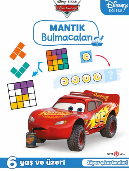 Disney Eğitsel Arabalar Çıkartmalı Mantık Bulmacaları-zoom-