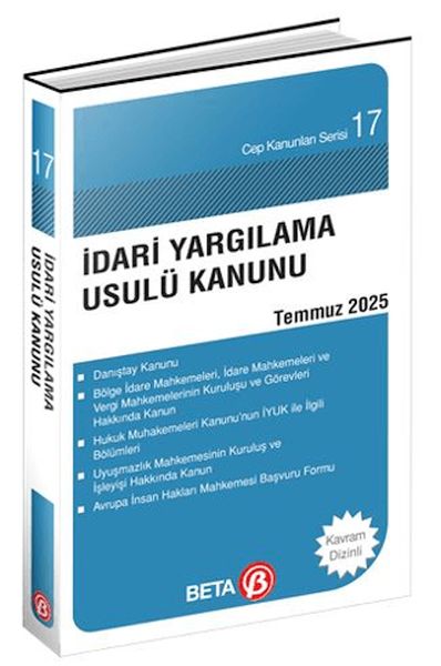 Cep Kanunları Serisi 17 - İdari Yargılama Usulü Kanunu  (Yeni)-zoom-