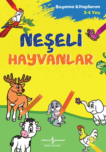 Neşeli Hayvanlar - Boyama Kitaplarım 3-4 Yaş-zoom-