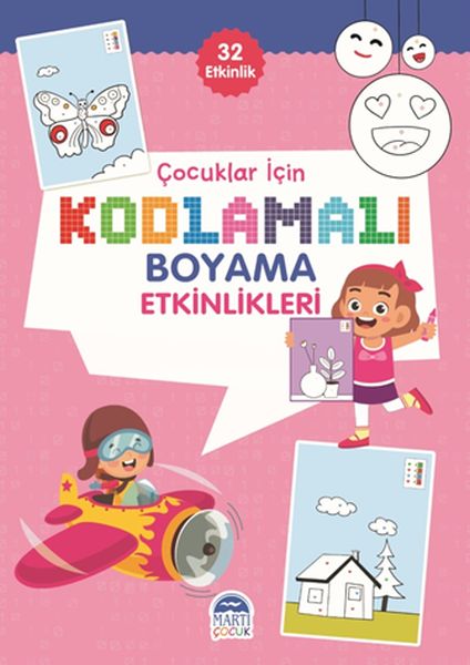Çocuklar İçin Kodlamalı Boyama Etkinlikleri - Pembe - 32 Etkinlik-zoom-