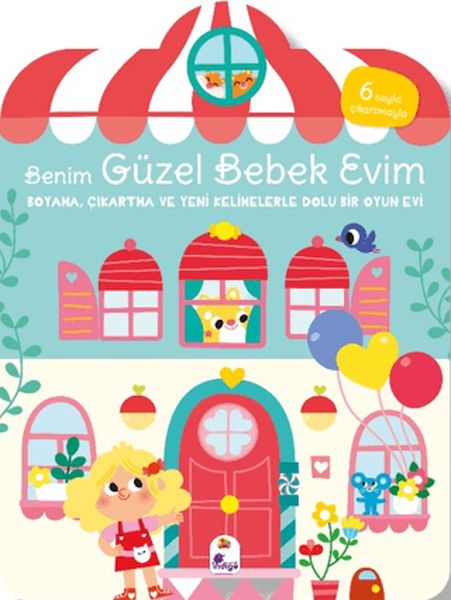 Benim Güzel Bebek Evim-Boyama,Çıkartma ve Yeni Kelimelerle Dolu Bir Oyun Evi(6 Sayfa Çıkartma)-zoom-