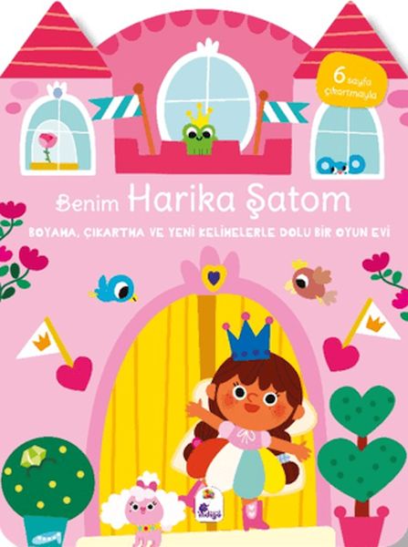 Benim Harika Şatom-Boyama, Çıkartma ve Yeni Kelimelerle Dolu Bir Oyun Evi (6 Sayfa Çıkartma)-zoom-