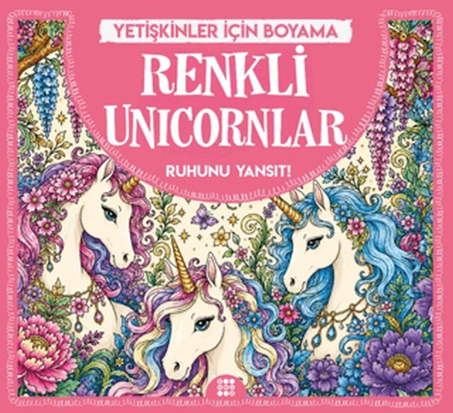 Renkli Unicornlar & Yetişkinler için Boyama