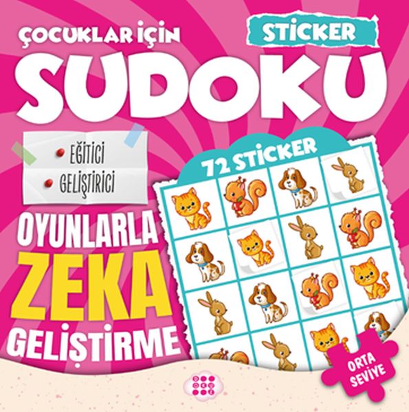 Çocuklar için Sudoku - Sticker Hediyeli Orta Seviye 1-zoom-