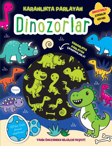 Karanlıkta Parlayan Kitaplar - Dinozorlar (Parlayan Çıkartmalar)-zoom-