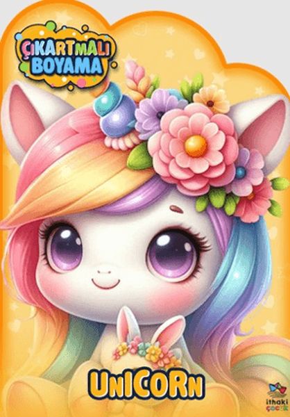 Unicorn Zamanı - Çıkartmalı Boyama Kitabı-zoom-