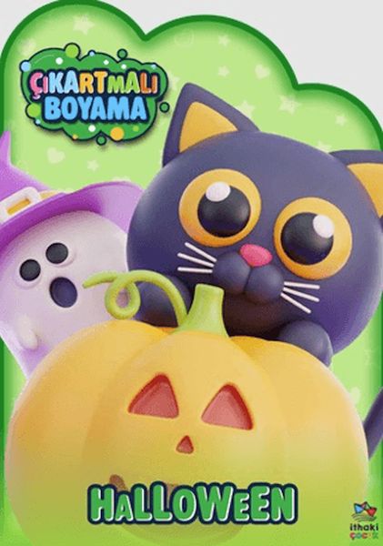 Halloween Zamanı - Çıkartmalı Boyama Kitabı-zoom-
